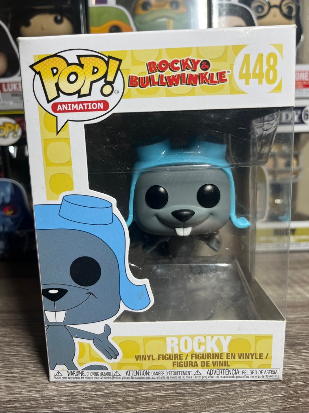 Funko Pop! Rocky Vinyl Figure - Gray Body with Blue Hat